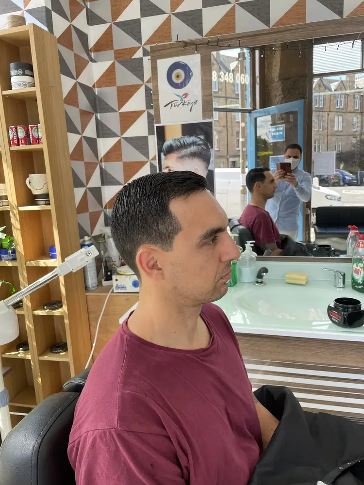 Classic short back and sides in the chair